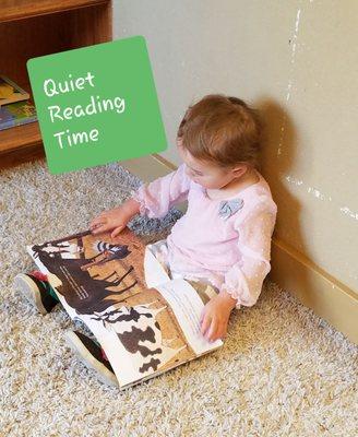 Reading time in the Toddler Environment.