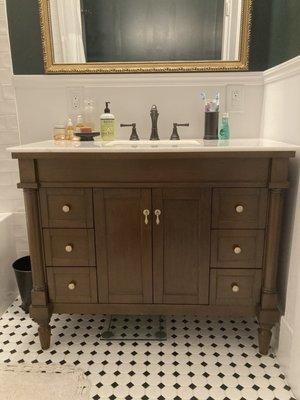 Re-routed vanity