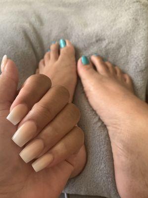 Ombré tips & Gel pedicure