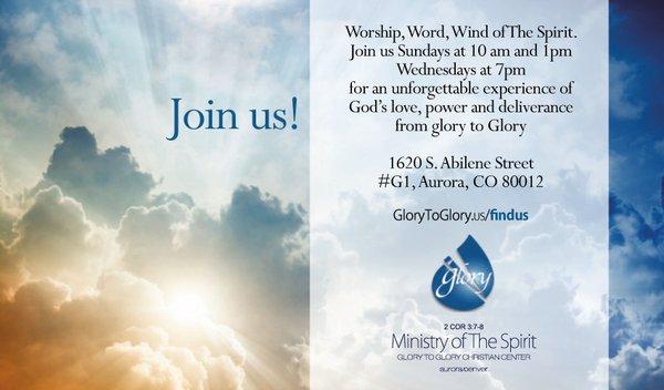 Glory To Glory Christian Center