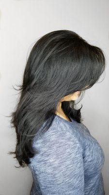 Long layered haircut by Michelle Baird