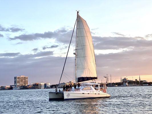 Sailing catamaran