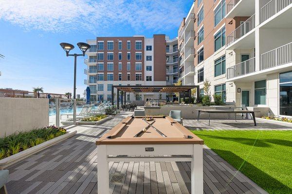 Outdoor Gaming area with Billiards and Ping-Pong