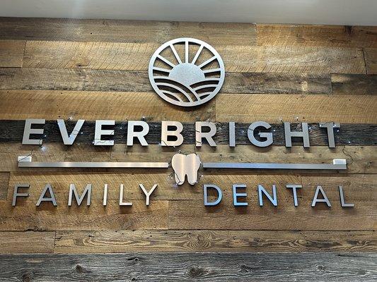 Interior signage Everbright Dental Chapel Hill NC