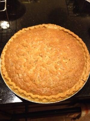 Chocolate Chip Pie with pecans