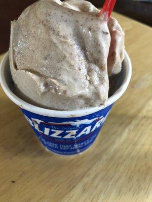 Snickerdoodle cookie dough mini blizzard