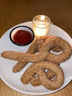 SOURDOUGH CHURRO with kashiwase peach & plum