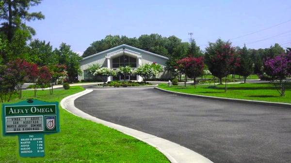 The front of Our Church Alfa Y Omega