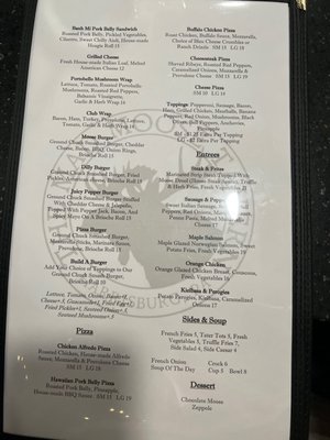 Menu of 2