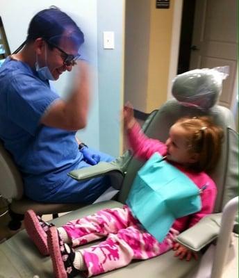 Hi 5!! My niece enjoys visiting Dr. O'Connor :)