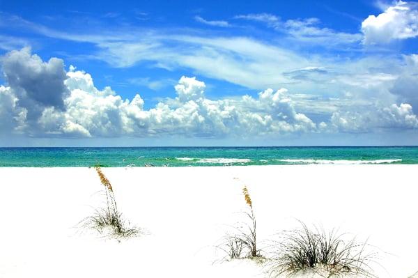 Typical beach in Destin.  This is the real thing!