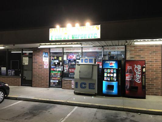 Store front at night