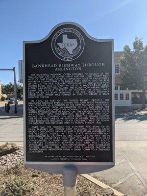 Bankhead Highway Through Arlington Historical Marker