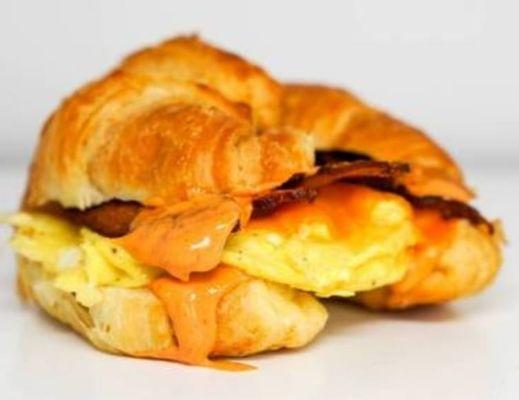 Bacon, Egg and Cheddar Croissant.