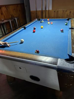 Three pool tables