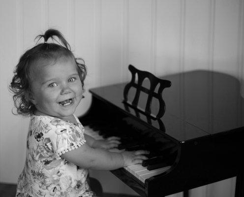 This little lady loved playing the piano!