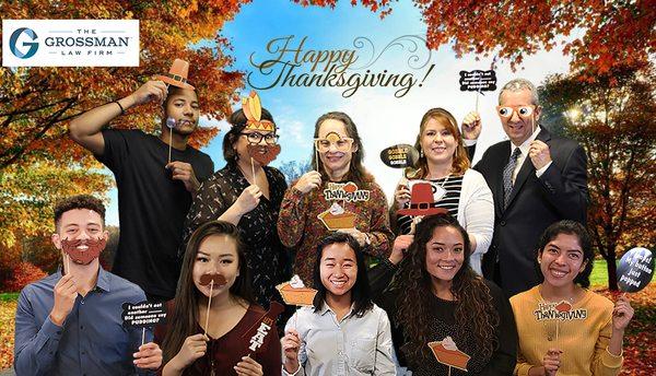 2018 Office Thanksgiving Card Photo with Interns