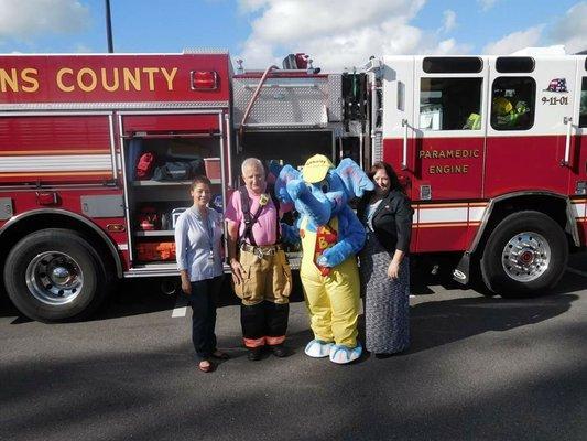 Our local firefighters visited us today.