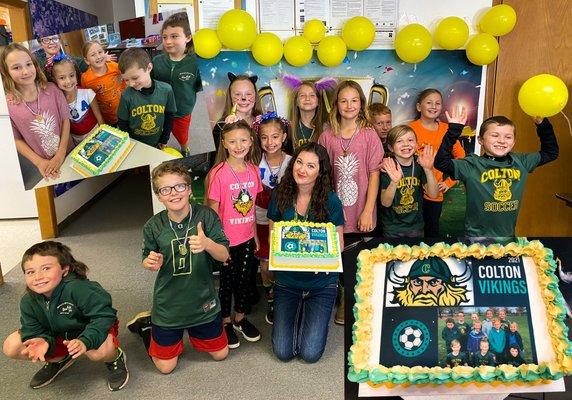 Baskin Robbins Oregon City was proud to donate an ice cream cake to Colton Youth Soccer to celebrate the season's end.