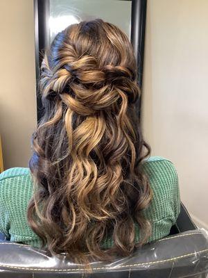 Half up half down for your prom