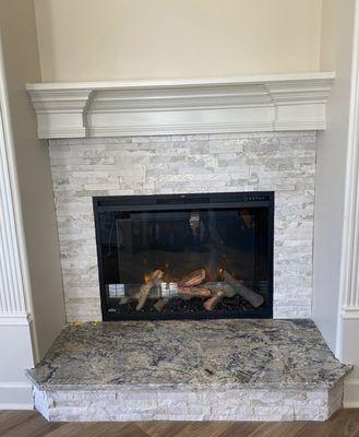 Masonry and Electric Fireplace Installation