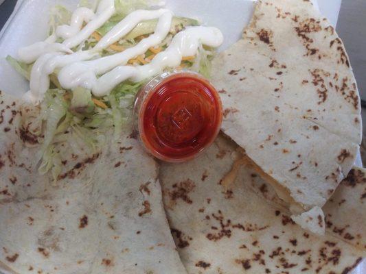 Our Quesadillas with your choice of meat.