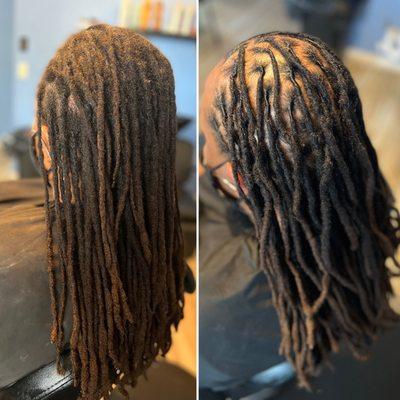 Before and After Loc Retwist