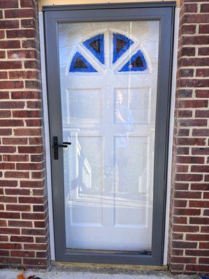 Storm door after