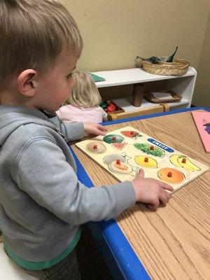 Puzzles help with fine motor skills, sorting, logic and reasoning