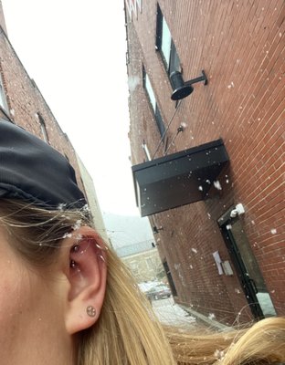 Rook piercing from Noble :)