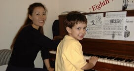 Ms. Catherine with Michael , 5 year old piano student.
Music lessons are an investment in your child's future.