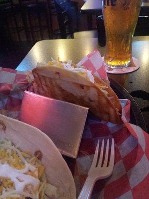 Deep fried flour tortilla is their "crunchy" taco. Not good!