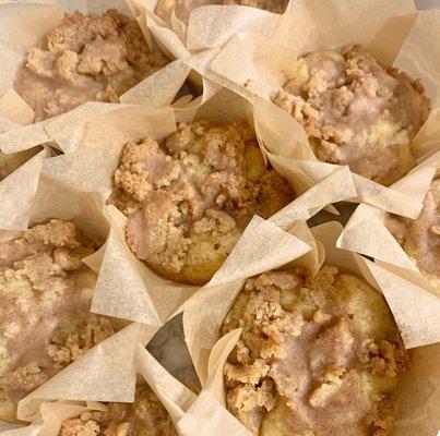 Keto Coffee Cake Muffins are a customer favorite with a delicious crumb muffin topped with our brown sugarless cinnamon crumble!