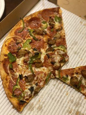 Thin crust Supreme Pizza