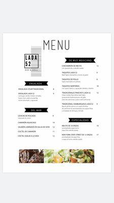 MENU DE COMIDA