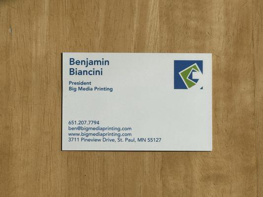 Business card printing