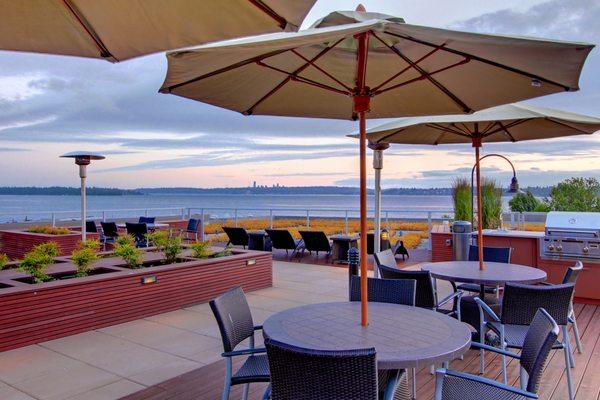 Rooftop Deck Grills at The 101 Apartments, Kirkland, WA