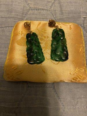 Jade earrings