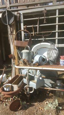 Outdoor decor/yard art/rusty things.  Great selection!   Some super cool pieces!