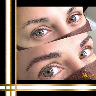 Microblading service offered at Mooi Esthetics