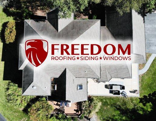 Freedom installs new shingles.