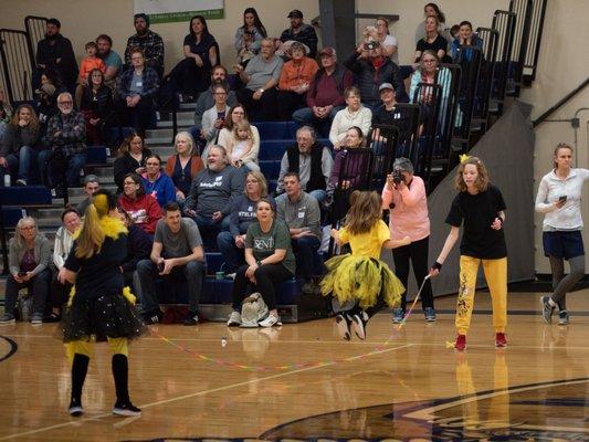 Indoor Olympics is a school-wide event where we group up in teams to compete!