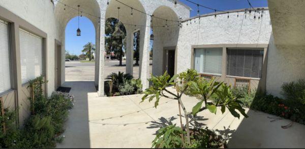 Courtyard at Innovate Behavioral Health in Upland, CA. Managed by Neighbor (& Naturopathic Doctor), Dr. Priscilla.