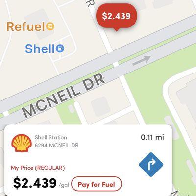 T-Mobile Tuesdays plus the Shell Fuel Rewards app gives you low fuel prices!