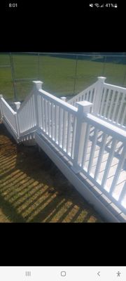 Another deck going to a pool