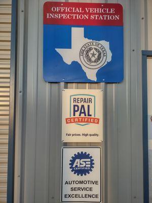 Repair pal certified facility, ASE Certified mechanics