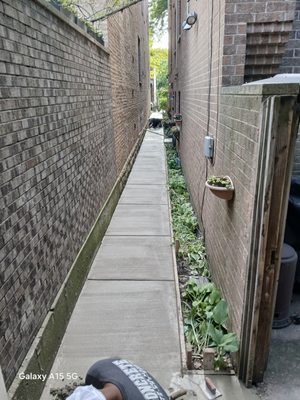 Concrete walkway