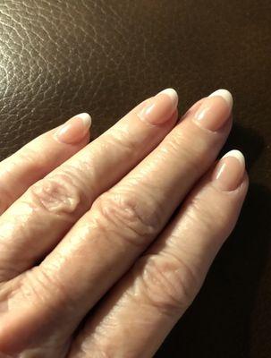 I love my new almond shaped nails!