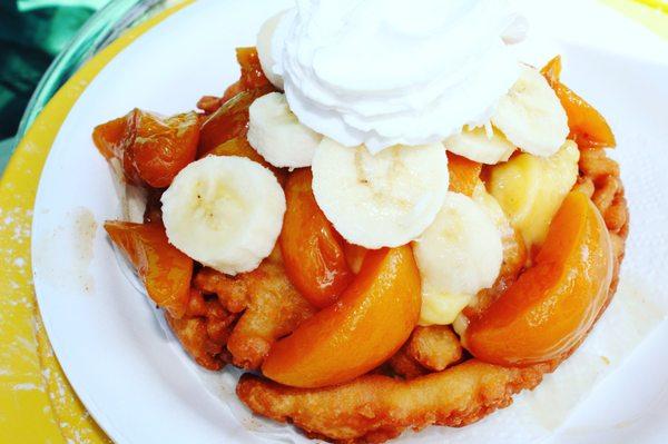 Fried Manna Funnel Cakes