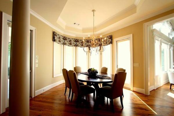 Custom blinds and window treatments.